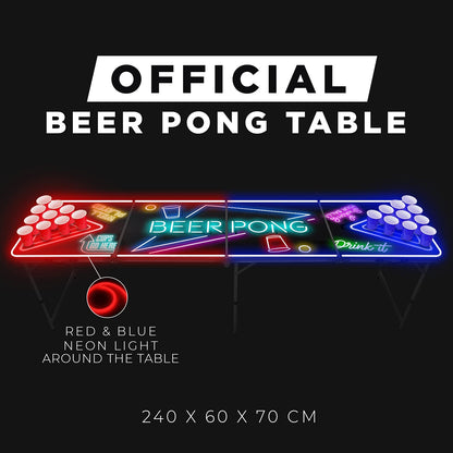 Offizieller Beer Pong Tisch mit LED Beleuchtung