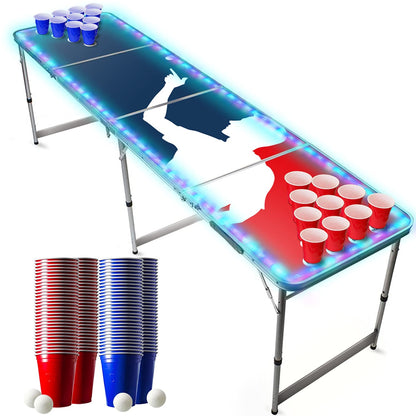 Offizieller Beer Pong Tisch mit LED Beleuchtung