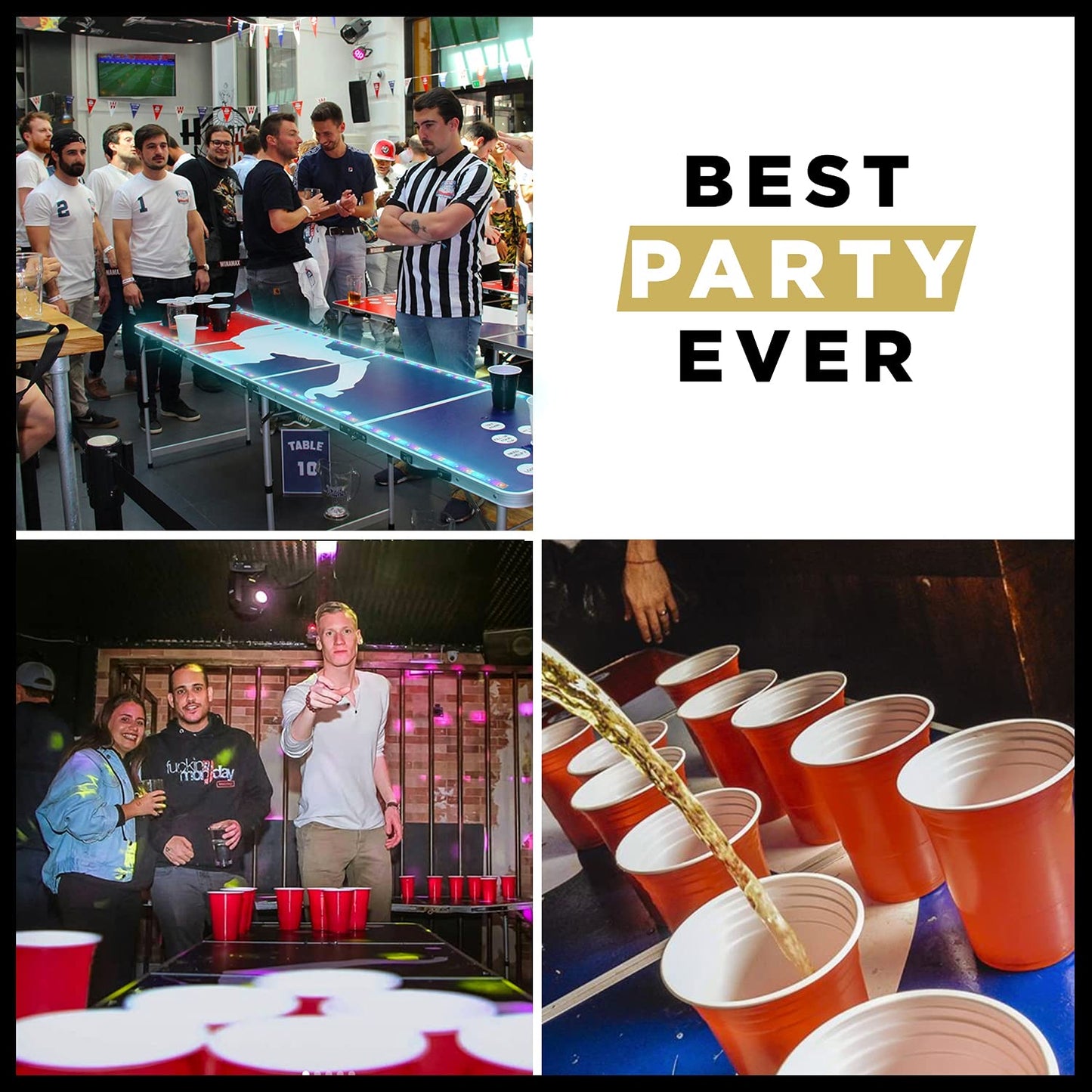 Offizieller Beer Pong Tisch mit LED Beleuchtung