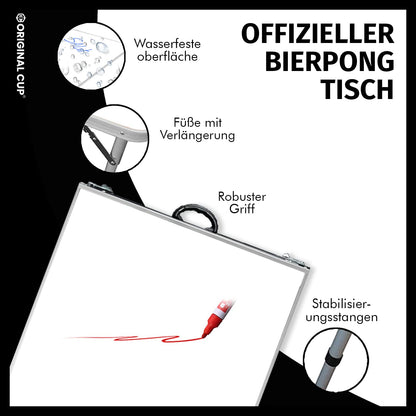 Offizieller Whiteboard Beer Pong Tisch